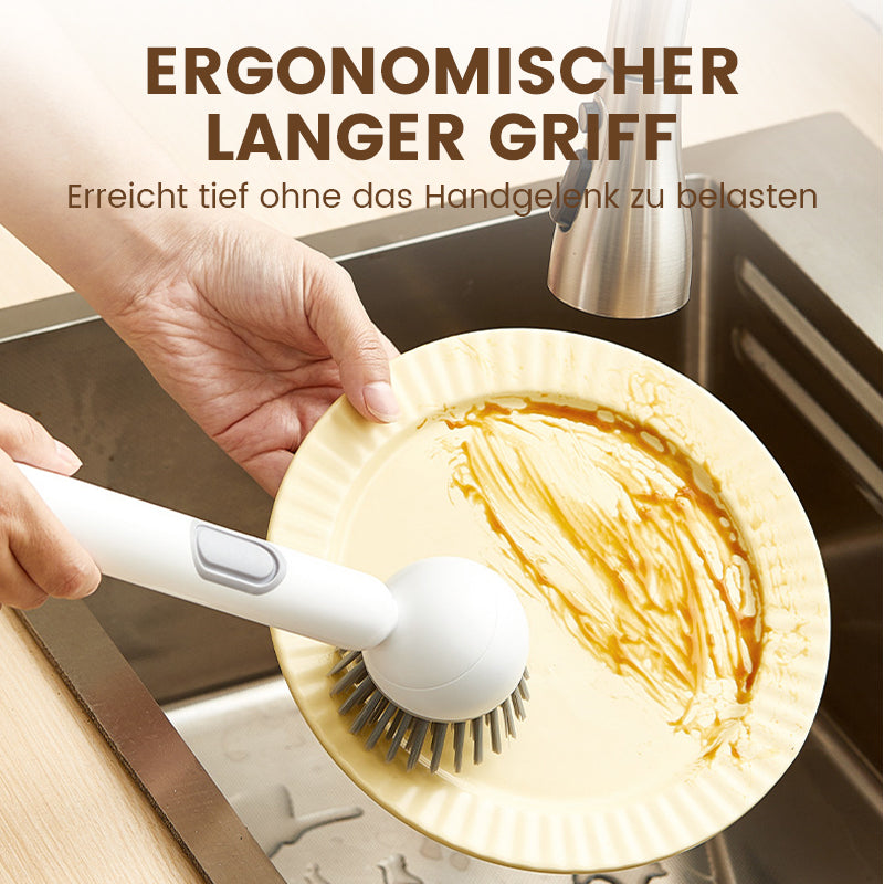 ACHETEZ 2, OBTENEZ-EN 1 GRATUITE Brosse de nettoyage rotative avec long manche pour la vaisselle et les casseroles