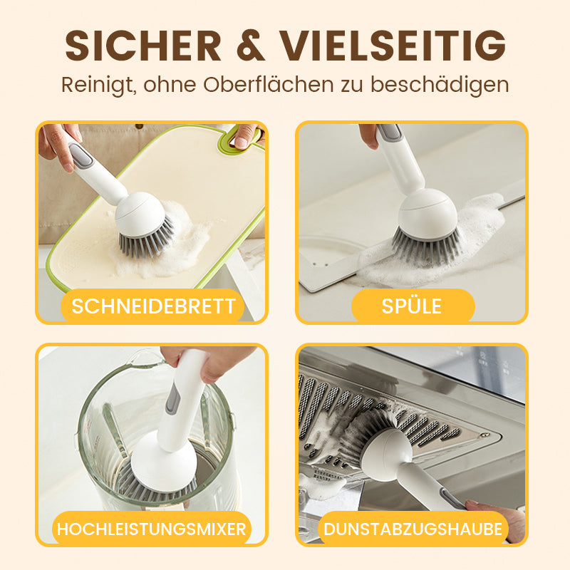 ACHETEZ 2, OBTENEZ-EN 1 GRATUITE Brosse de nettoyage rotative avec long manche pour la vaisselle et les casseroles