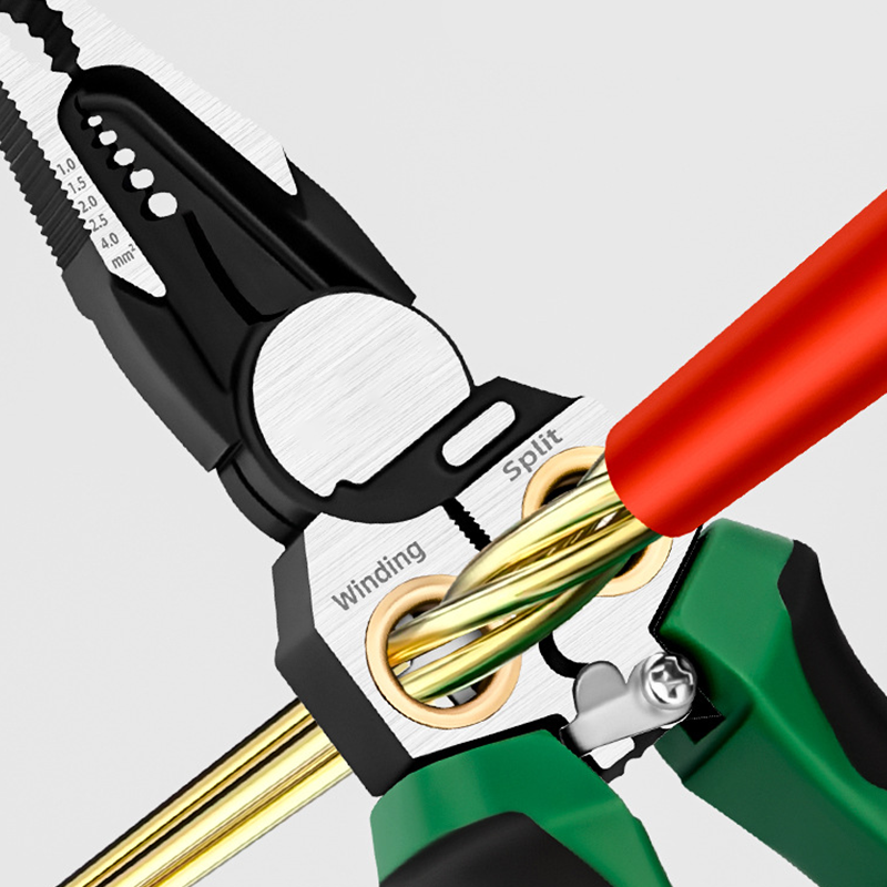 Ciseaux à dénuder multifonction avec testeur électrique