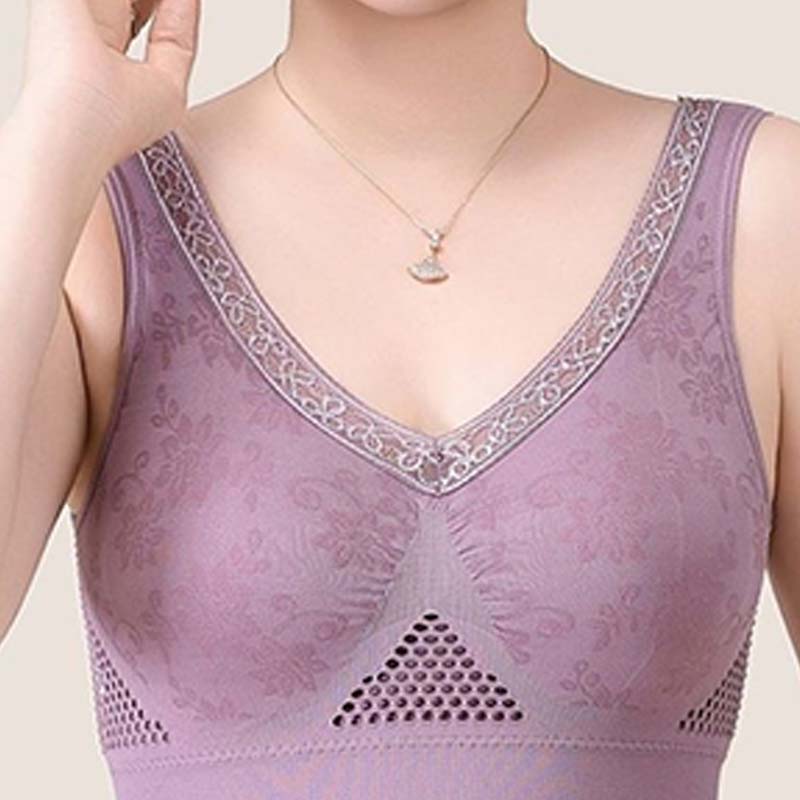Offre spéciale à durée limitée Soutien-gorge sans armatures en dentelle à maintien élevé pour femme