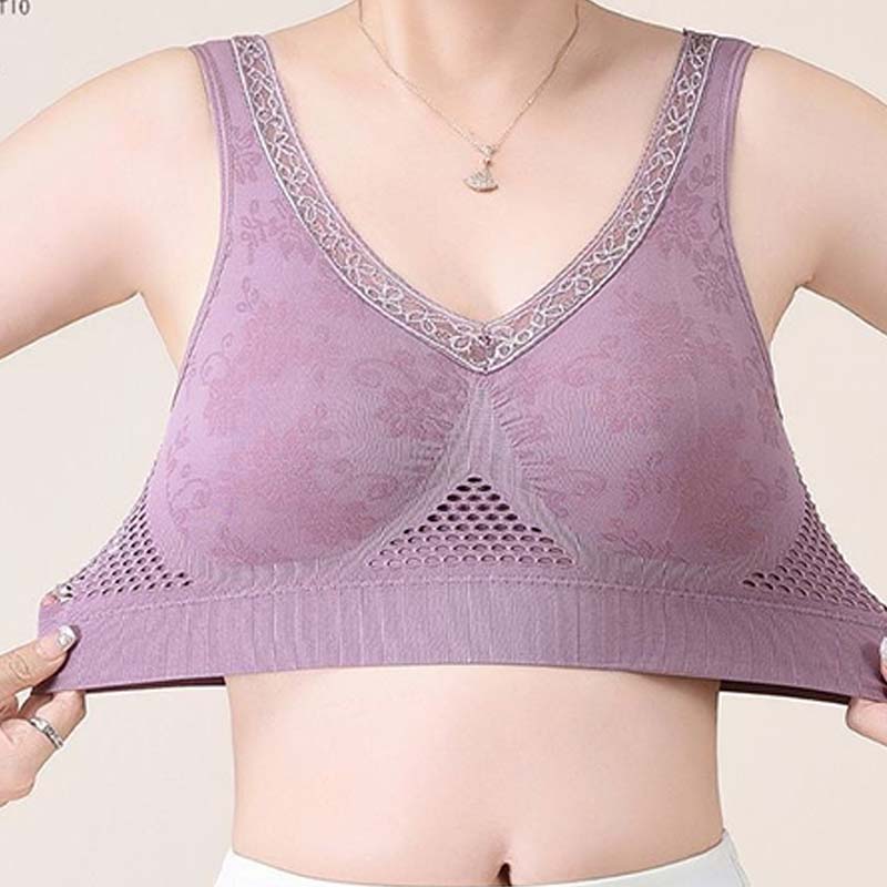 Offre spéciale à durée limitée Soutien-gorge sans armatures en dentelle à maintien élevé pour femme