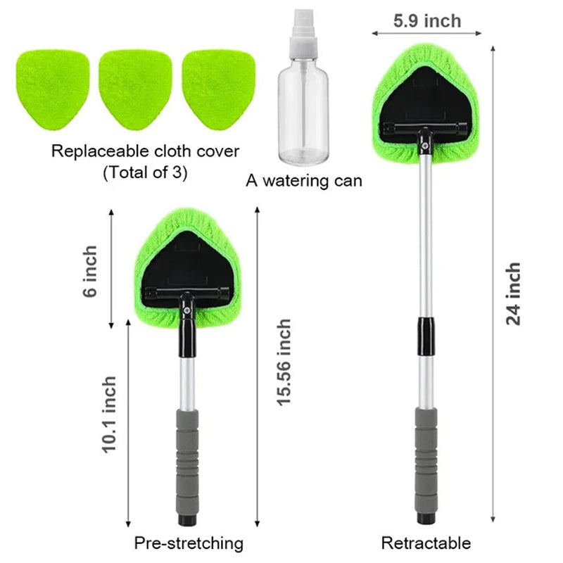 Kit de nettoyage pare-brise avec manche télescopique