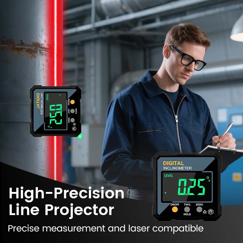 RÉDUCTION : Jauge d'angle numérique magnétique précise, autonivelante & écran LCD