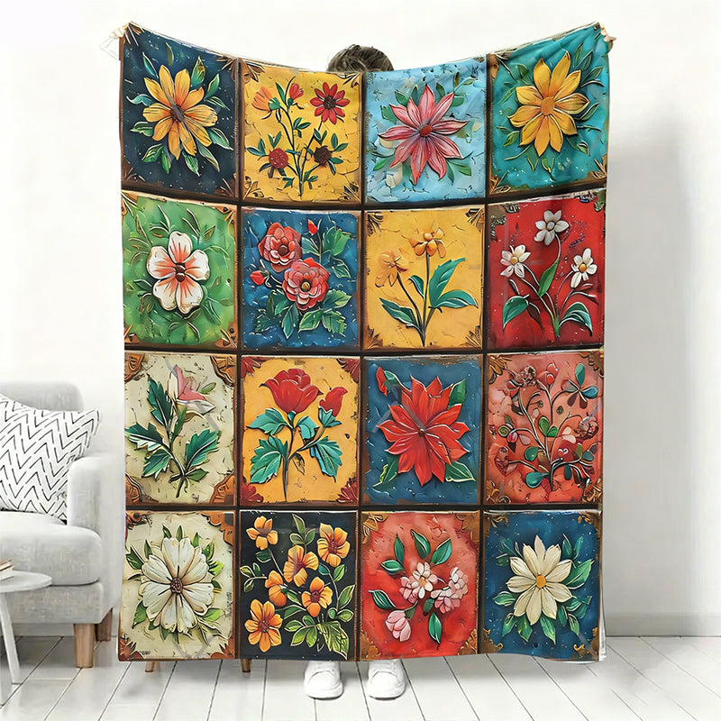 Floral Snuggly Soft Blanket