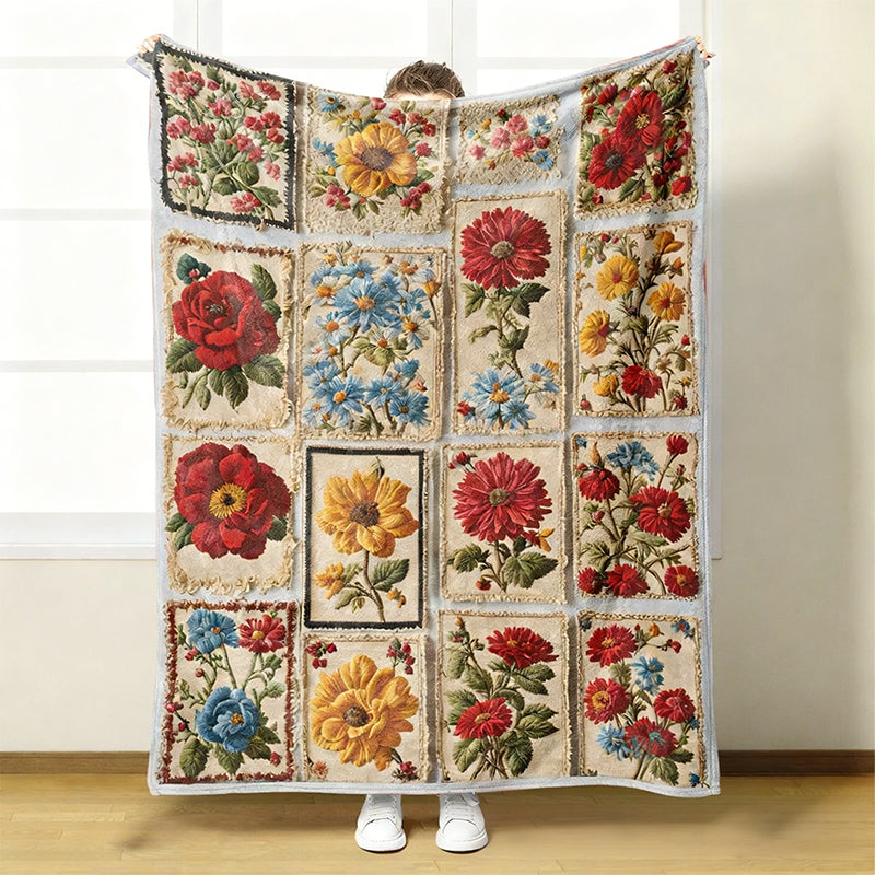 Floral Snuggly Soft Blanket