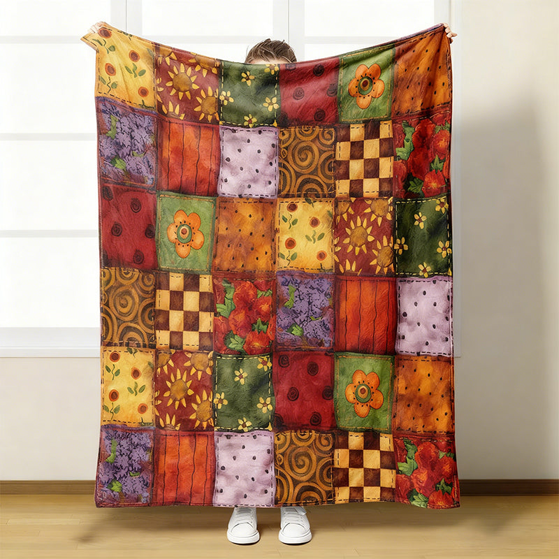 Floral Snuggly Soft Blanket