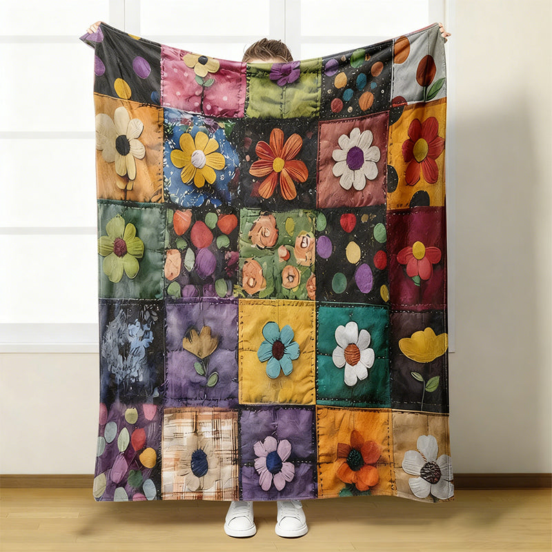 Floral Snuggly Soft Blanket
