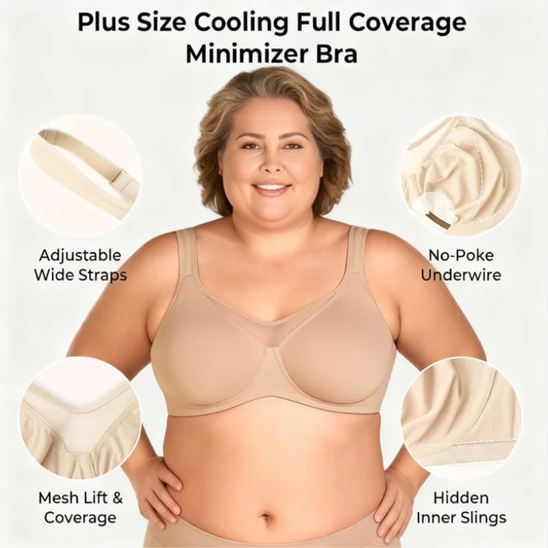 REDUCTION Full-coverage elegant and transparent bra for curvy women