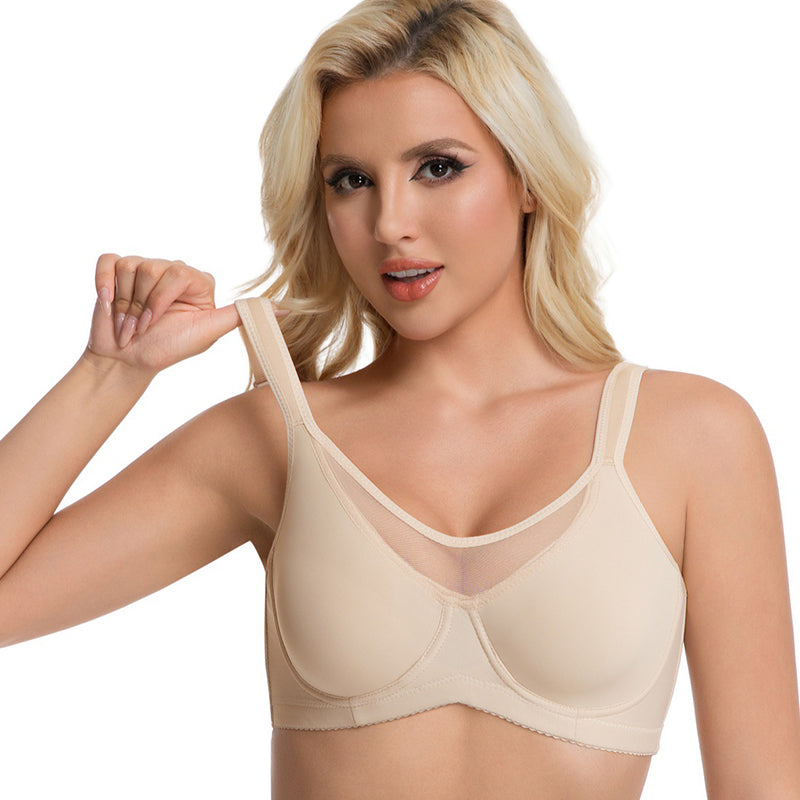 REDUCTION Full-coverage elegant and transparent bra for curvy women