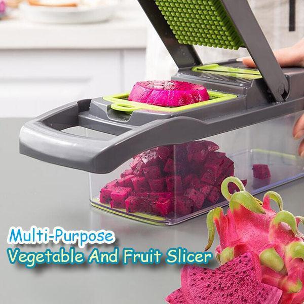 Multi-purpose vegetable slicer stainless steel blades, easy to clean, multiple cooking modes