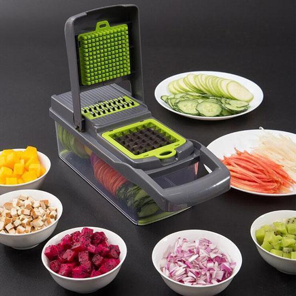 Multi-purpose vegetable slicer stainless steel blades, easy to clean, multiple cooking modes