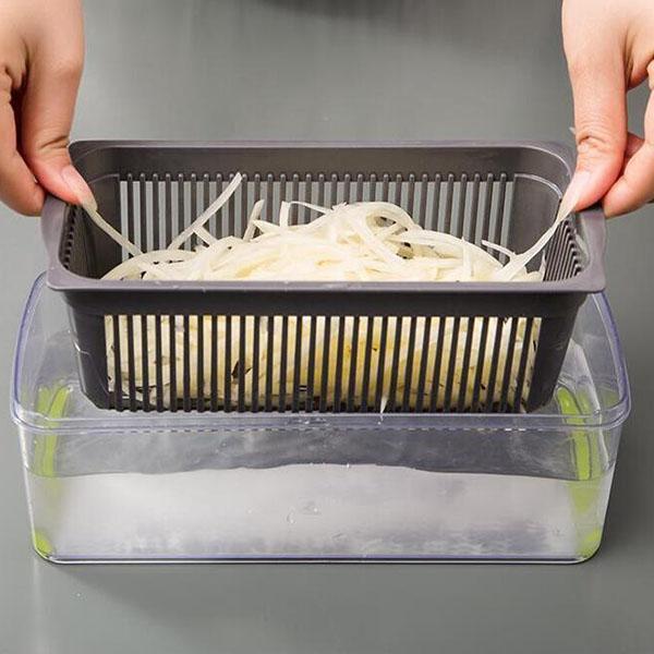 Multi-purpose vegetable slicer stainless steel blades, easy to clean, multiple cooking modes
