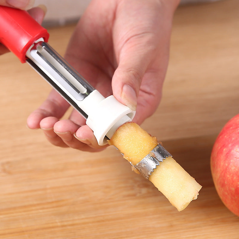 Outil de cuisine 2-en-1 en acier inoxydable avec poignée ergonomique