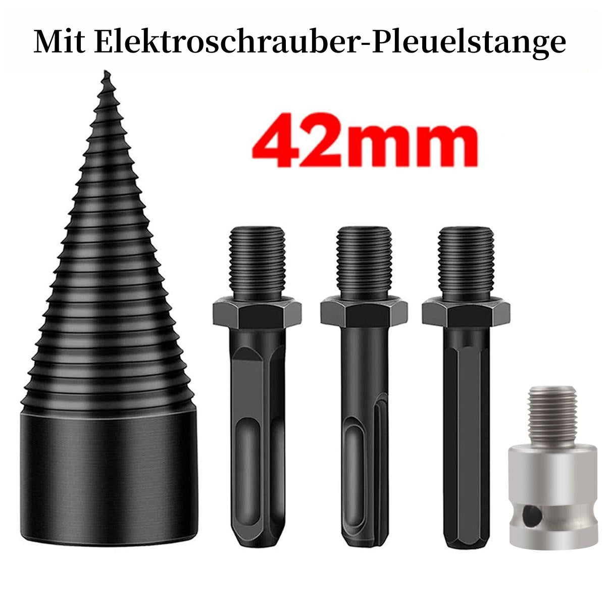 The professional solution for preparing firewood. This set of robust drill bits allows logs to be processed quickly.