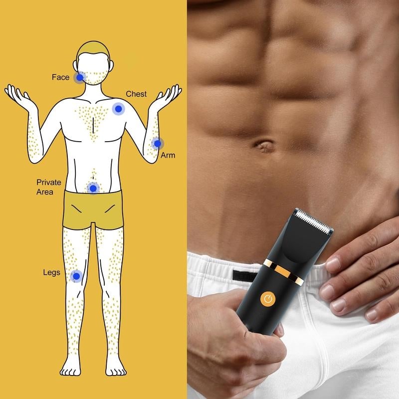 Tondeuse électrique 3 en 1 pour hommes, tondeuse sans fil pour les parties intimes, rasoir électrique étanche