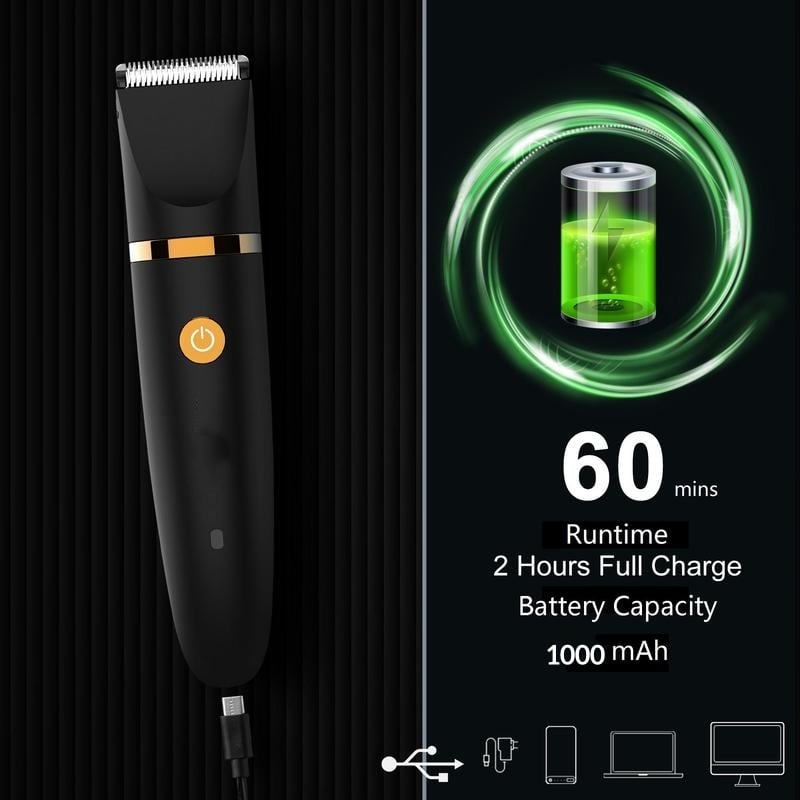 Tondeuse électrique 3 en 1 pour hommes, tondeuse sans fil pour les parties intimes, rasoir électrique étanche