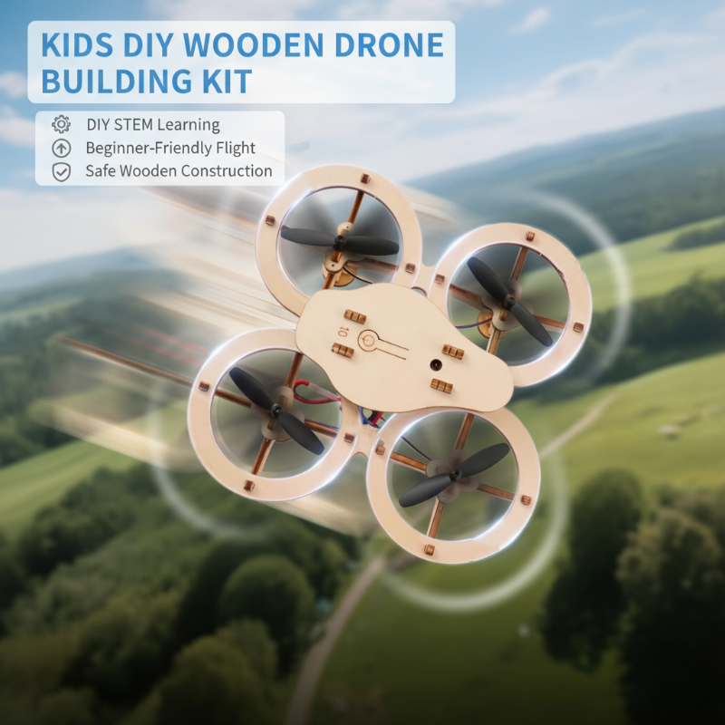 Kit de construction de drone en bois à monter soi-même pour enfants