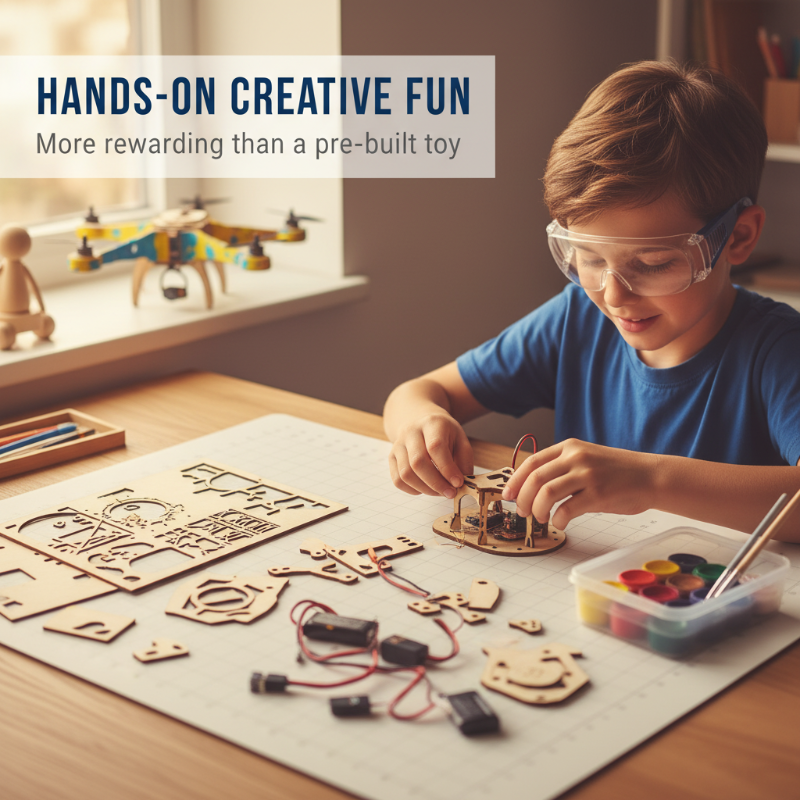 Kit de construction de drone en bois à monter soi-même pour enfants