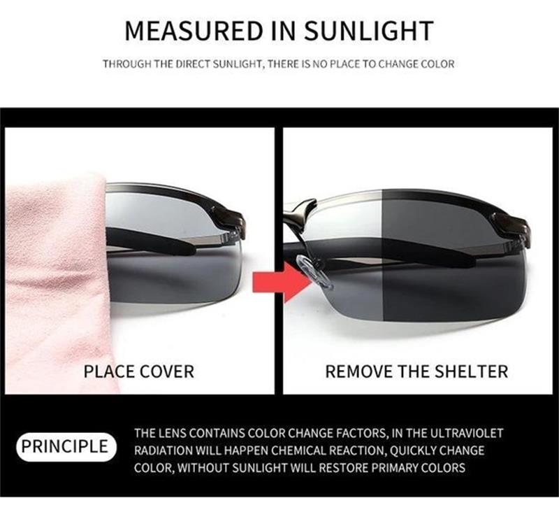 Lunettes de soleil photochromiques 2026 avec verres polarisés antireflet (50 % de réduction)