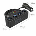 New Year Gift 50% OFF 7-in-1 Cigarette Lighter Adapter: 4 Sockets + 3 Fast Charges Stable and Safe for Cars/Trucks