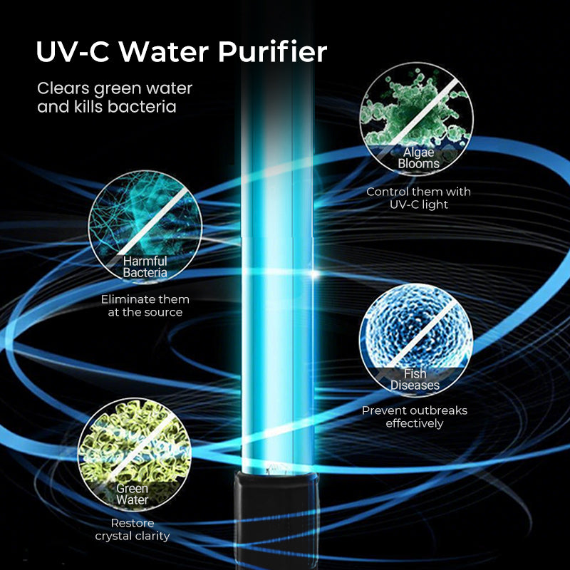 Lampe UV submersible stérilisante avec minuterie pour aquariums