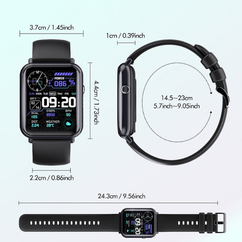 Montre connectée pour femmes et hommes, bracelet connecté avec fonction d'appel, montre de fitness avec suivi du sommeil/100 sports/podomètre étanche IP68