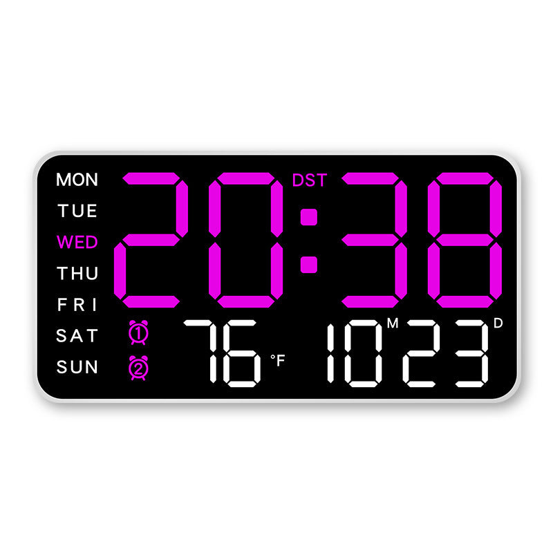 DE RDUCTION Horloge murale numérique LED décorative multifonctionnelle, l'horloge numérique sans limites pour la maison norvégienne moderne.