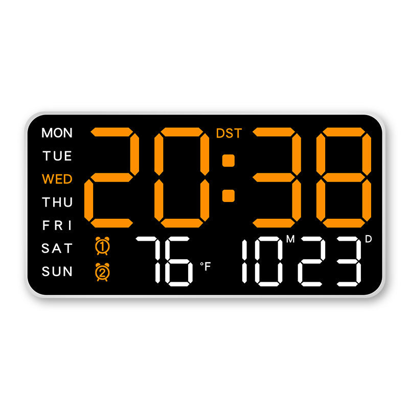 DE RDUCTION Horloge murale numérique LED décorative multifonctionnelle, l'horloge numérique sans limites pour la maison norvégienne moderne.