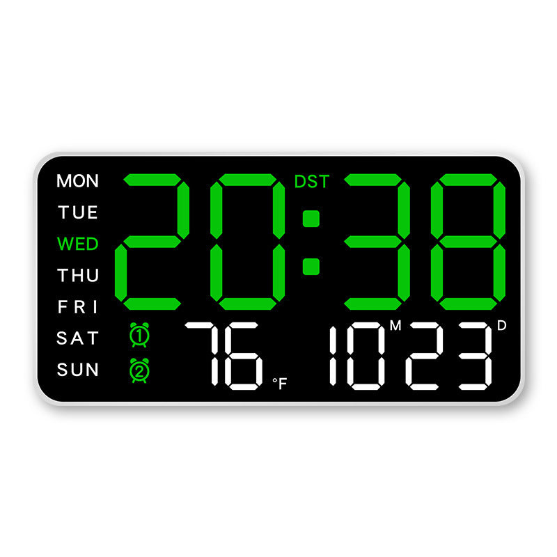 DE RDUCTION Horloge murale numérique LED décorative multifonctionnelle, l'horloge numérique sans limites pour la maison norvégienne moderne.