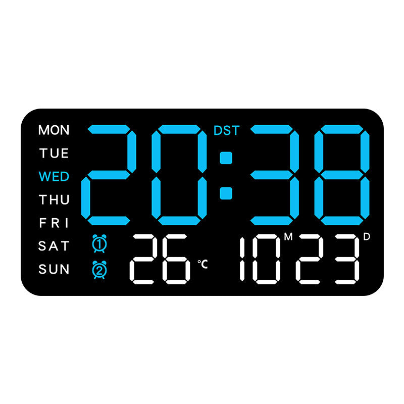 DE RDUCTION Horloge murale numérique LED décorative multifonctionnelle, l'horloge numérique sans limites pour la maison norvégienne moderne.
