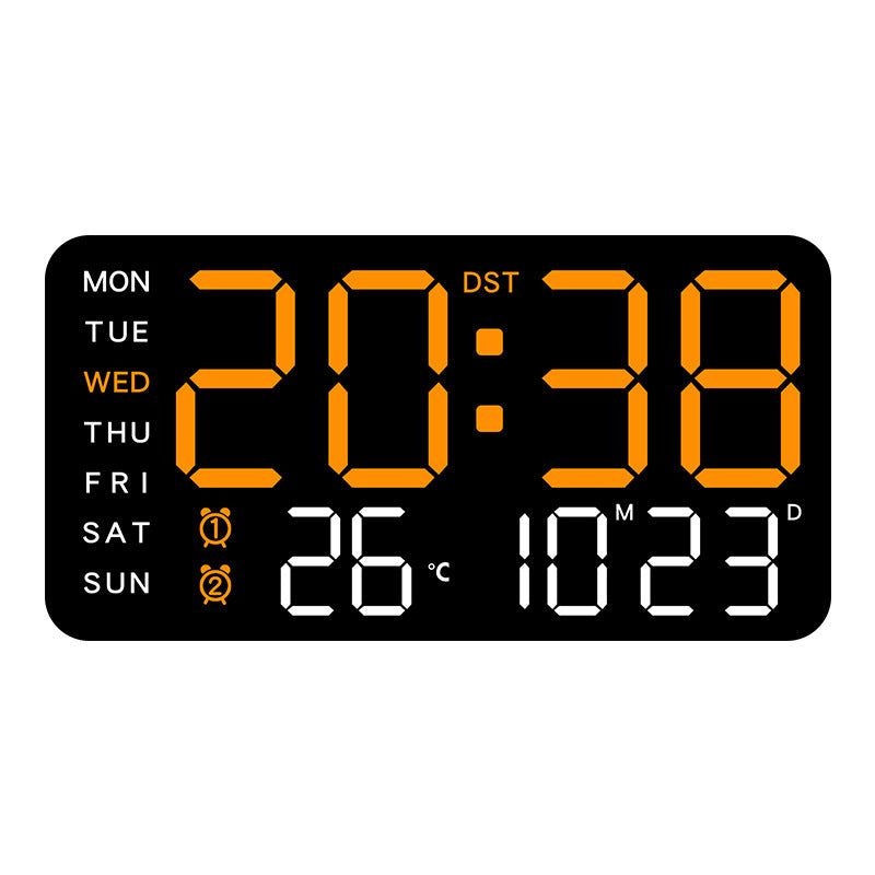 DE RDUCTION Horloge murale numérique LED décorative multifonctionnelle, l'horloge numérique sans limites pour la maison norvégienne moderne.