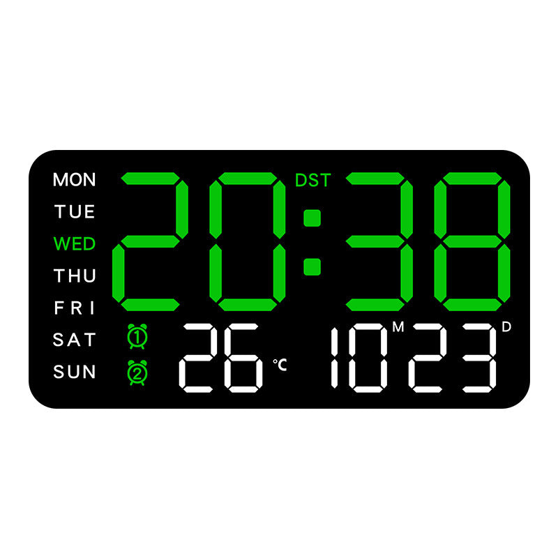 DE RDUCTION Horloge murale numérique LED décorative multifonctionnelle, l'horloge numérique sans limites pour la maison norvégienne moderne.