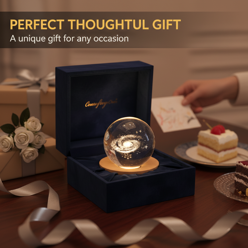 Engraved crystal night light