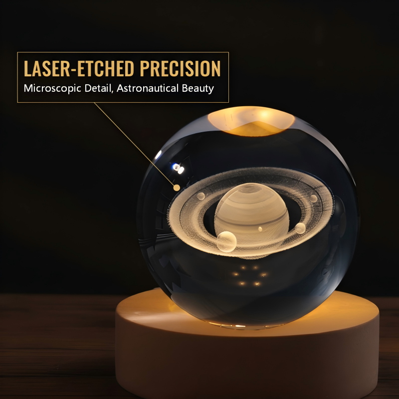 Engraved crystal night light