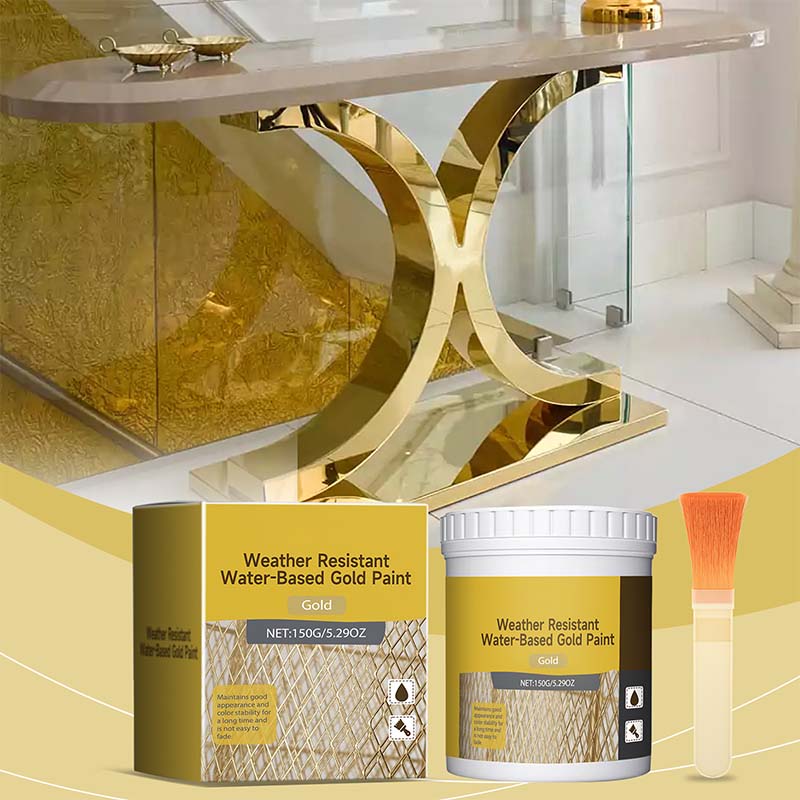 Peinture dorée à base d'eau, résistante aux intempéries