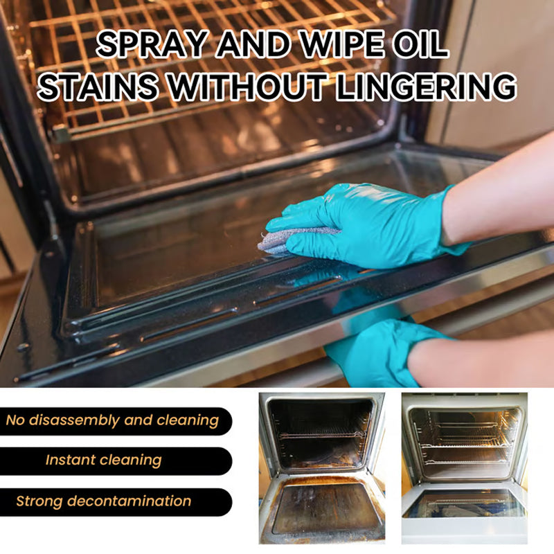 New Year Sale 50% OFF Powerful Oven & Grill Cleaner Spray: Effortlessly removes grease & food residue, no scrubbing required