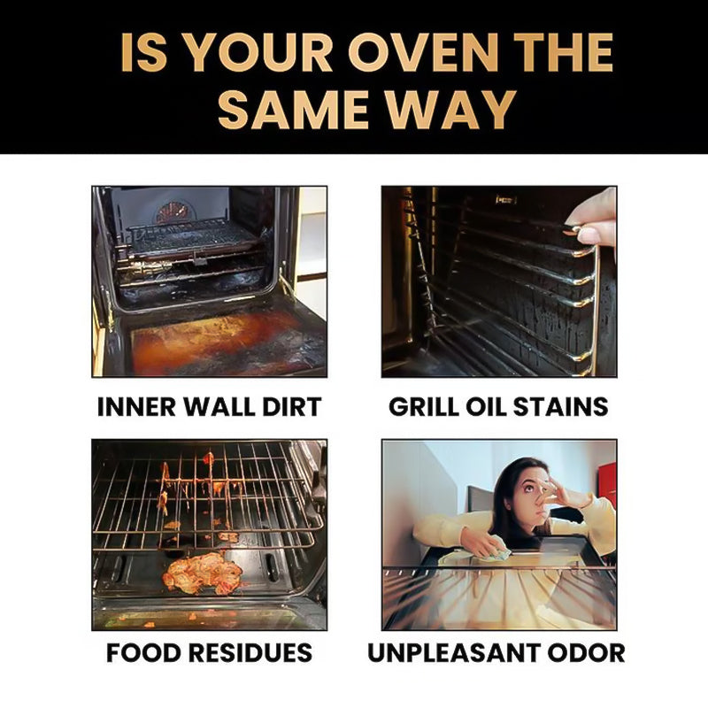 New Year Sale 50% OFF Powerful Oven & Grill Cleaner Spray: Effortlessly removes grease & food residue, no scrubbing required