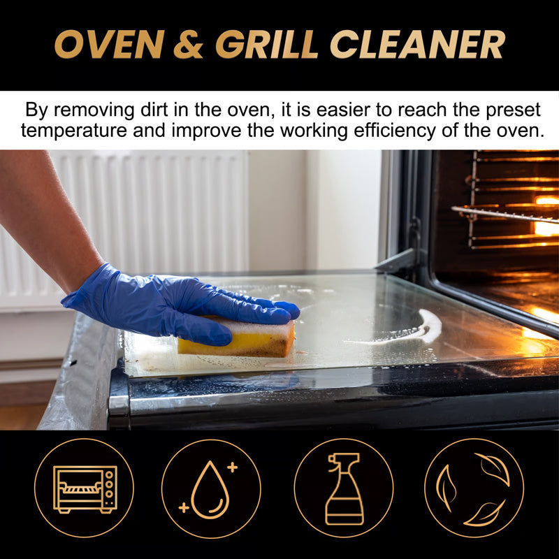 New Year Sale 50% OFF Powerful Oven & Grill Cleaner Spray: Effortlessly removes grease & food residue, no scrubbing required