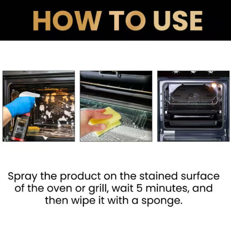 New Year Sale 50% OFF Powerful Oven & Grill Cleaner Spray: Effortlessly removes grease & food residue, no scrubbing required