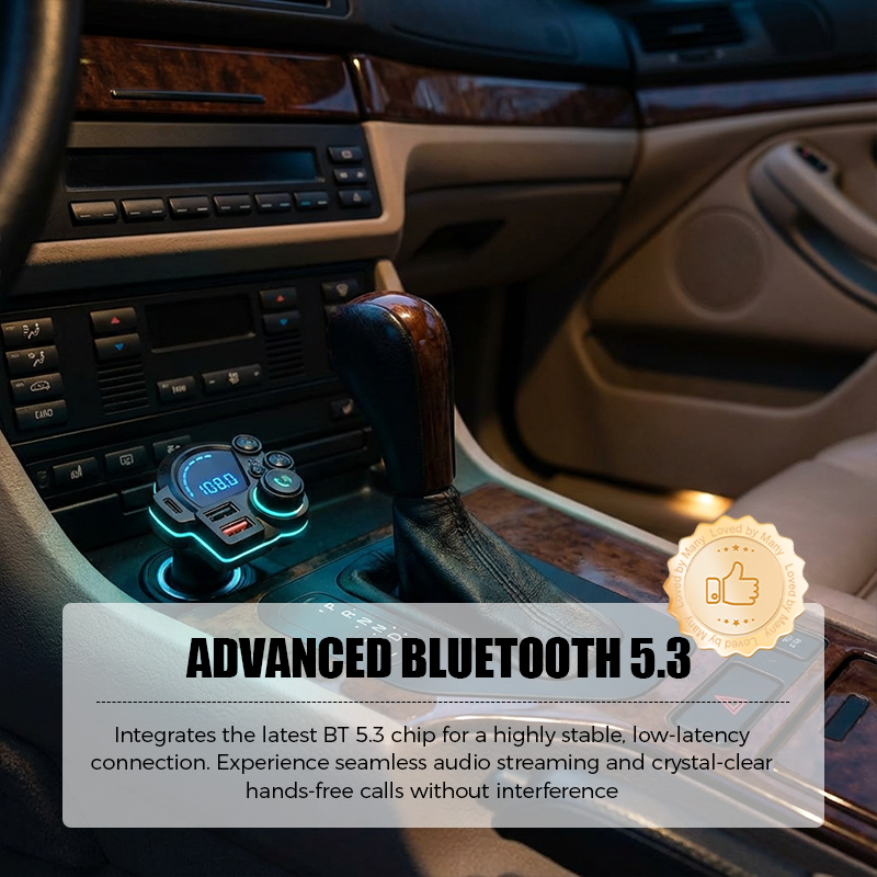 DE RÉDUCTION émetteur FM Bluetooth universel double port Musique sans fil, mains libres et double chargeur USB