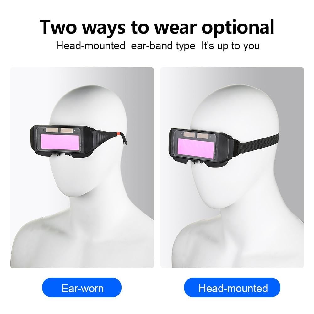 LIMITE 50% DE RÉDUCTION Lunettes de soudage à obscurcissement automatique solaire, anti-UV/IR, monture ajustable