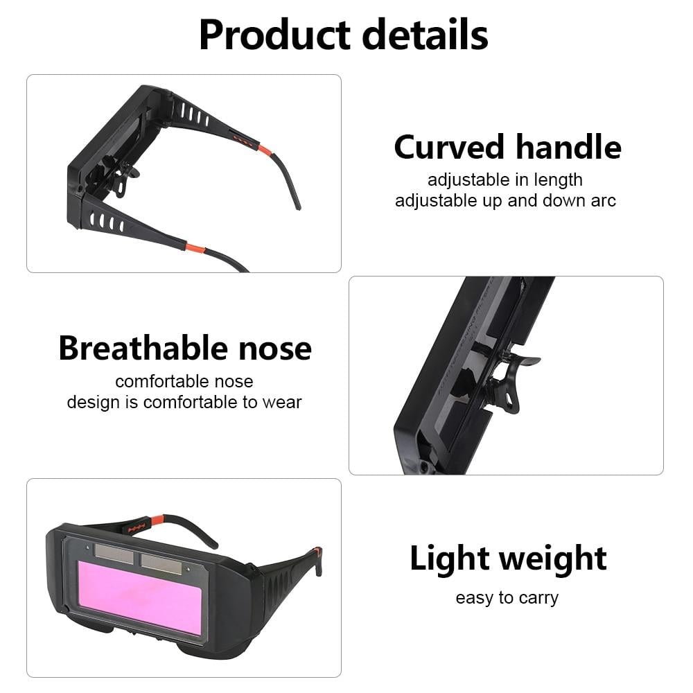 LIMITE 50% DE RÉDUCTION Lunettes de soudage à obscurcissement automatique solaire, anti-UV/IR, monture ajustable