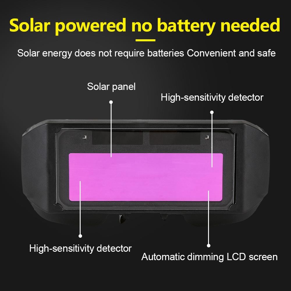 LIMITE 50% DE RÉDUCTION Lunettes de soudage à obscurcissement automatique solaire, anti-UV/IR, monture ajustable