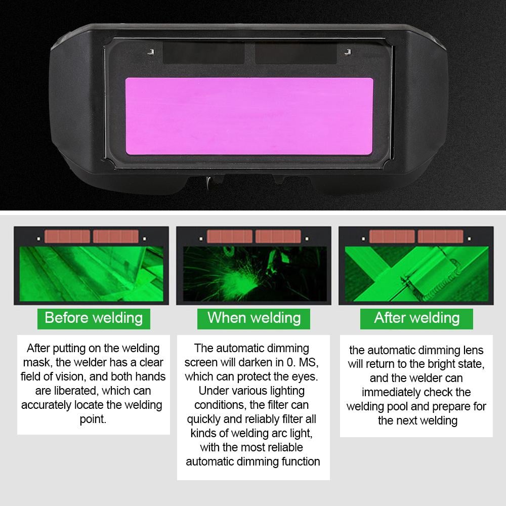 LIMITE 50% DE RÉDUCTION Lunettes de soudage à obscurcissement automatique solaire, anti-UV/IR, monture ajustable