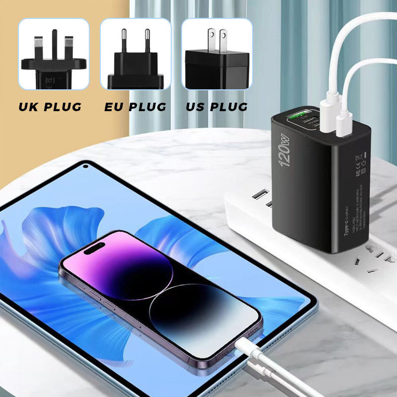Chargeur rapide 120 W à 5 ports