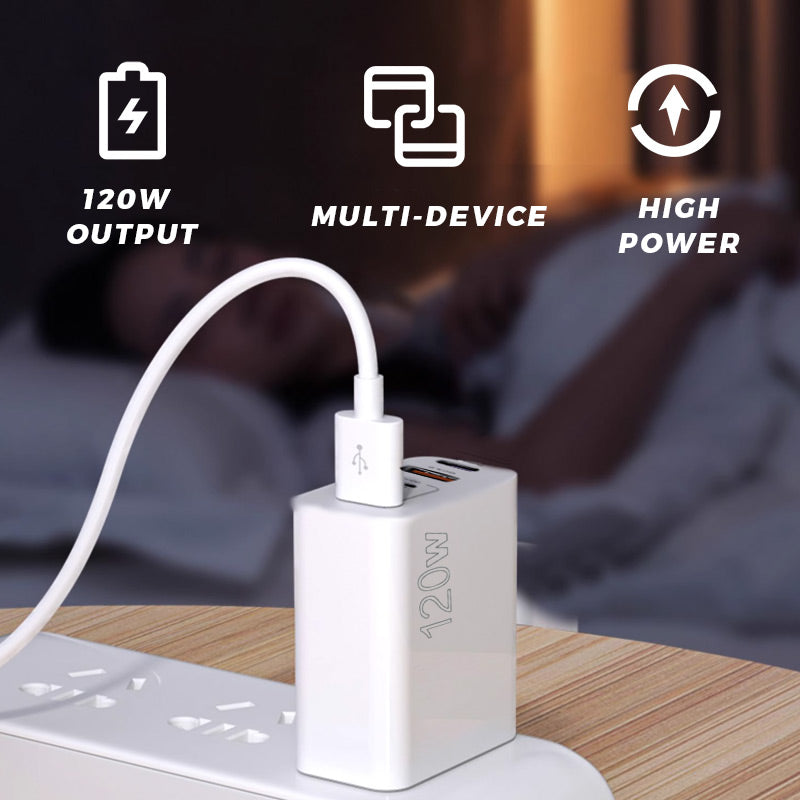 Chargeur rapide 120 W à 5 ports
