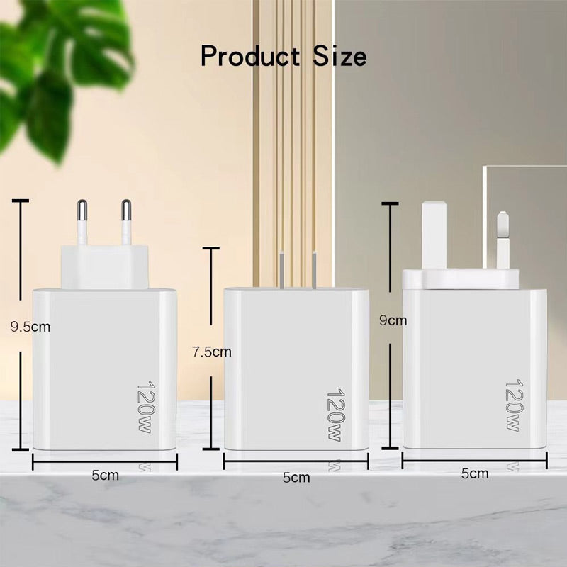 Chargeur rapide 120 W à 5 ports