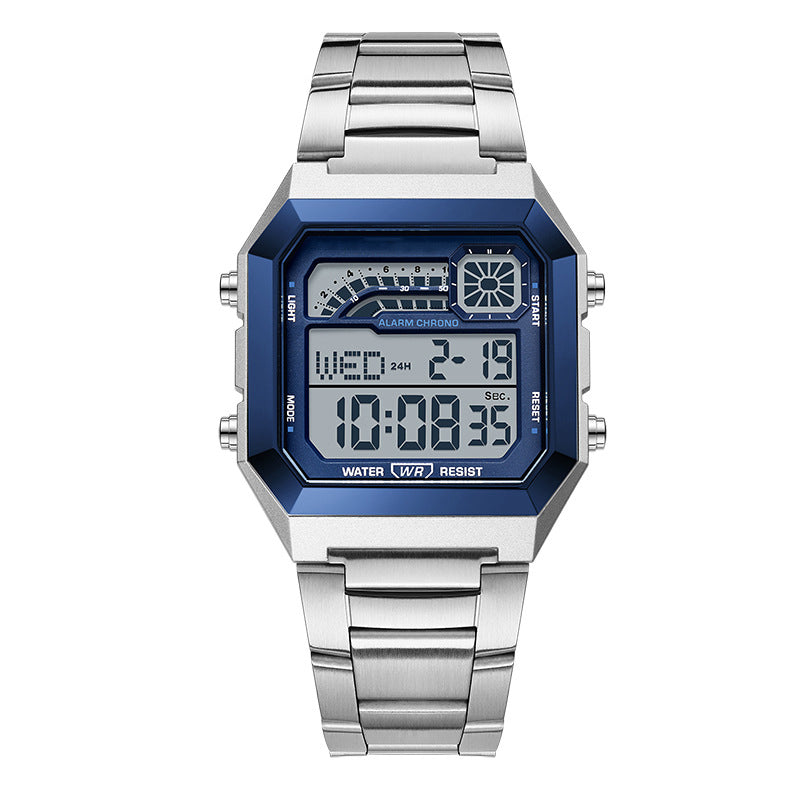 DE RDUCTION Montre numérique unisexe avec écran carré, affichage lumineux, étanche jusqu'à 50 mètres et bracelet léger et résistant