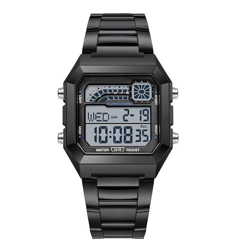 DE RDUCTION Montre numérique unisexe avec écran carré, affichage lumineux, étanche jusqu'à 50 mètres et bracelet léger et résistant