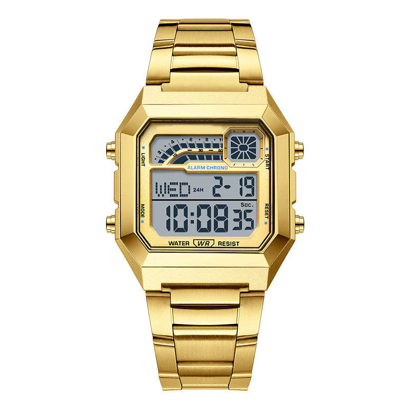 DE RDUCTION Montre numérique unisexe avec écran carré, affichage lumineux, étanche jusqu'à 50 mètres et bracelet léger et résistant
